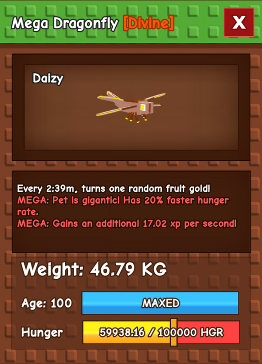 Huge Dragonfly 46.79KG