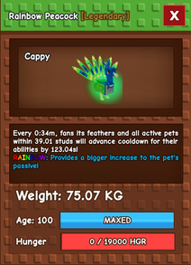 Titanic Peacock 75.07KG