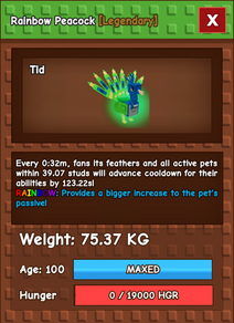 Titanic Peacock 75.37KG