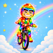 Rainbow Chicleteira Bicicleteira